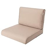 PillowPrim, Stulhkissen, Kissen für Rattansessel, Outdoor, Auflage, Palettenkissen, Sitzkissen, Rattanmöbel, Beige, 50 x 50 cm