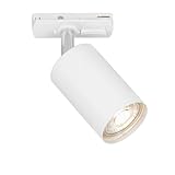 BRILONER - Schienensystem Rail Spotlight, schwenkbar, drehbar, kombinierbar, Zubehör, Tracklight, Spot, GU10, Deckenspot, Strahler, Deckenlampe, Deckenleuchte, 138x38x55 mm (LxBxD), Weiß