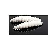 Libra Lures Larva 45mm | Forellenköder Supersoft | Inhalt: 8 Stück | Aroma: Knoblauch (White)