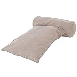 ELONEO Flexibles Lesekissen, Rückenkissen, inkl. Abnehmbarer-waschbar Bezug, Stützkissen für Kopf, Nacken und Schultern, Farbe: Kaffee, Fernsehkissen zur Entspannung