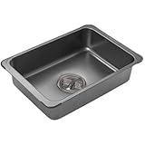 windhike Naturehike 304 Edelstahl-Camping-Barspüle, 5 l, für drinnen und draußen, kleine Küchenspüle, 36 x 24 cm, leicht zu reinigendes Waschbecken, WH-990