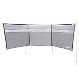 Skandika Windschutz Bora 6 m | Camping Sichtschutz mit Stangen, stabil, sturmfest, ohne Bohren, seitlicher Sonnenschutz, mobiler Windfang Zaun | für den Garten, Strand, Balkon, Terrasse