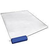 Doppelseitige Aluminiumfolie Isomatte, 200 x 150 cm Zelt Schaummatten mit Aufbewahrungstasche, Faltbare Zeltmatte, Camping Decke, Ultraleicht Bodenmatte, Wasserdichtes Wärmeisolierend Isolierdecke