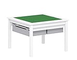 UTEX 2 in 1 Kinder BAU Spieltisch mit Schubladen und eingebauten Platte (weiß)