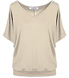 Van Der Rich ® - T-Shirt Kurzarm Oberteile - Damen (Beige, XXL)