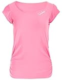WINSHAPE Damen Super leichtes Functional Kurzarmshirt AET106, Slim Style Fitness Yoga Pilates Tanktop, neon-pink, M