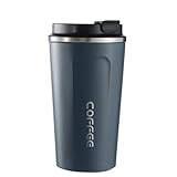 Gteller Edelstahl-Thermobecher, doppelwandig, isoliert, Vakuumbecher mit Deckel 17oz blau