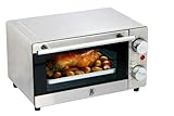 All Ride Mini Backofen - 24 Volt über Zigarettenanzünder - für unterwegs: LKW, Wohnmobil oder Boot - 300 Watt - 9 Liter - Edelstahl