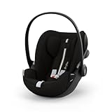 CYBEX Gold Babyschale Cloud G i-Size Plus, Inkl. Neugeboreneneinlage, Ab Geburt bis ca. 24 Monate, Für Kinder ab 40 cm bis 87 cm, Max. 13 kg, Moon Black