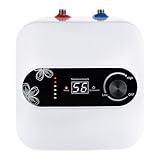 MINRS 8L Untertischboiler, Wasserboiler Küche Elektro Warmwasserspeicher Speicher 1500W 220V Warmwasserboiler Durchlauferhitzer 30-65°C für Waschbecken, Küchen, Badezimmer Weiß