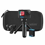 GoPro HERO10, 5K, Black Bündeln - Enthält magnetischen Drehclip, wiederaufladbare Akku (2), Shorty (Stativ + Griff) und Tragetasche