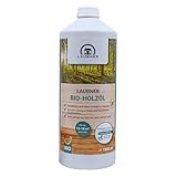 BIO Holzöl universal (1 Liter) lebensmittelecht für innen, geruchslos, farblos für Möbel, Holzböden, Pflanzgefäße - Pflegeöl
