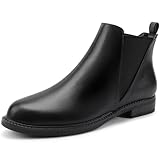 MaxMuxun Stiefel Damen Chelsea Boots Damen Ankle Winterstiefel Stiefeletten für Damen mit Blockabsatz Schwarz PU 39