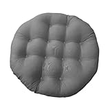 LOVIVER 60x60cm Sitzkissen Kissen, Stuhlauflagen Wasserdicht für Autositzen, Rundes Gartenstuhlkissen, Sitzkissen Outdoor/Indoor, Dunkelgrau