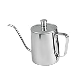 HOMOCONO 1stück Edelstahl Kaffee Kanne Mit Deckel Praktischer Kaffeekocher Für Wasser Tee Und Mehr Ergonomisches Design Hitzebeständig Für Zuhause Und Unterwegs