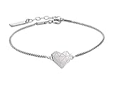 LIEBESKIND Damen Armband Herz Edelstahl Silber 20 cm (silber)