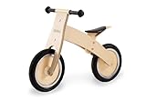PINOLINO 239471 Laufrad Lino, klar lackiert, aus Holz, unplattbare Bereifung, umbaubar vom Chopper zum Laufrad, für Kinder von 2 – 5 Jahren