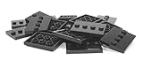 Lego Parts: Tile, Modified 3 x 4 with 4 Studs in Center - Minifigure Display Base Collector Series (Black) by LEGO