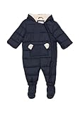 Schneeanzug mit abnehmbaren Füsschen und samtigem Fleecefutter navy 80