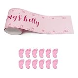 yanwuwa Wie groß ist der Bauch? inklusive 1 Bauchmaßband und 12 lustigen Baby-Shower-Spiel-Bauchspiel