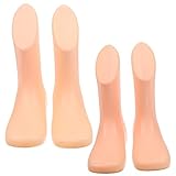 PHENOFICE 4stücke Teiliges Wiederverwendbare Babyfuß-mannequinfüße Und Realistische Weiße Und Hautfarbene Kunststoff-fußmodelle Für Babyschuh Sockenpräsentation Leicht Und Kompakt Für Einzel
