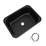 Camping Waschbecken Für Wohnwagen, 15 X 11 X 5,7 Zoll Küchenspüle, Eingebaut Spülbecken Schwarz,12 Liter 304 Edelstahl Spüle Mit 40 Mm Ablaufloch Waschbecken Küche Für Wohnmobil Camper Boot Wohnwagen