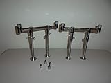 TMC 2 x 2 Ruten Edelstahl 20 cm Buzz Bars + 4 x Bühne Stand Bank Sticks