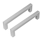 Goldenwarm 10x Möbelgriff Stangengriff Edelstahl Gebürstet Schrankgriffe Schubladengriffe Küchenschrank Rohrbreite 12mmx12mm Bohrlochabstand 128mm Gesamtlänge 140mm …