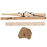 Tiiyee Bow Drill Kit Fire Starter, Primitive Wood Survival Practice Primitiver Holzüberlebensübung Płaska główka Bow Drilling Fire Making Survival Awaryjny zapłonnik do NA świeżym powietrzu(1 Person)