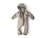 Ehrenkind® WALKOVERALL | Baby Wollwalk-Overalls aus Natur Schurwolle mit Reißverschluss | Walk Wolle Woll-Anzug für Kleinkind und Baby | Beige Gr. 62/68