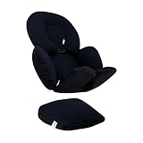 JYOKO Kids Sitzverkleinerer Antiallergikum Universal Baby 100% Baumwolle (Black Series, Enthält Kopf-, eine Körper- und eine Rückenstütze)