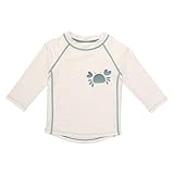 LaLoona Baby UV Schutz Shirt | Langarm Badeshirt mit UPF 80+ | UV Kleidung schnelltrocknend & Oeko-TEX Standard 100 geprüft - Off White Mint - 74/80