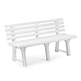 Außenbank, Made in Italy, 145x49x74 cm, Farbe Weiß