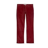 Herren-Hose für Herbst und Winter, einfarbig, lässig, Cordhose, Leinenhose für Herren, rot, XL