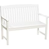 Generisch Gartenbank Glendale 2-Sitzer Weiß FSC® 93 cm x 120 cm x 60 cm