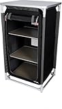 Campingschrank faltbar 59x104x48 cm, Campingküche Schrank mit 3 Ablagen, Outdoor Küchenschrank stabil, Faltschrank Camping mit Tragetasche, Caravan Wohnmobil Schrank, Campingmöbel Aufbewahrung