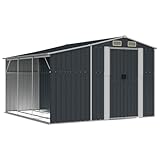 vidaXL Gerätehaus Anthrazit 277x279x179 cm Verzinkter Stahl