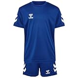 hummel Unisex Kinder Hmllogo Set Kids T-Shirt, True Blue, 116 EU