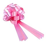 Oblique-Unique® Geschenk Schleife Groß mit Geschenkband Deko Band für Geschenke und Zuckertüten - wählbar (Hellrosa Rosa)