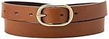 Levi's Women's Charlie Normal Buckle 100 Bovine Leather Belt, Cognac, 95