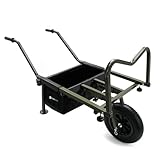 Eurocatch XXL Bollerwagen - Fischkarre - PU-Rad NIE Wieder Platte Reifen - Demontierbar - Inklusive 600Dn Aufbewahrungstasche - Transportwagen - Fischwagen - Trolley - Erweiterbar (75cm-100cm)