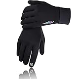 SIMARI Kinder Handschuhe Thermo Winterhandschuhe Fahrradhandschuhe Laufhandschuhe Anti-Rutsch Touch Screen Skifahren Outdoor Sport für mädchen Jungen 2-11 Jahre SMRG106 (Schwarz L)