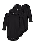 NAME IT Unisex Nbnbody 3P Ls Solid Noos, Black, Numeric_80