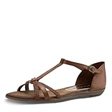 Tamaris Damen Sandaletten, Frauen Sandalen,TOUCHit-Fußbett,Folk,Taupe,weiblich,Lady,Ladies,Women's,Woman,Sommerschuhe,NUT,38 EU
