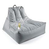 LUMALAND Premium Lounge-Sessel | Outdoor Liege Sitzsack & Indoor Sessel in 1 | XXL Lounge Gartenmöbel mit Füllung & Getränkehalter – für Wohnzimmer & als Balkonmöbel | Gartenlounge Bean Bag wasserfest