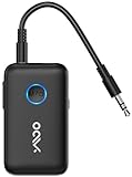 YMOO Bluetooth 5.3 Audio-Adapter Kopplung von TV/Flugzeug Bluetooth Kopfhörer/Lautsprecher, 3,5 mm Klinke Dual Link Bluetooth Splitter für Stereo Audio/Gym/PC/Handy/Tablet, 22 Stunden Lange Zeit