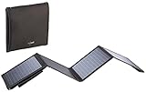 revolt Solartasche: 28-Watt-Solar-Ladegerät mit 2 USB-Anschlüssen (5V/4,8A), faltbar, IPX4 (Faltbares Solarpanel, Faltpanel, wasserdichte Taschen)