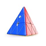 XMDCuber GAN Pyraminx M Magnetic Speed Cube - Stickerless 3x3 Pyramid Puzzle with 36 Magneten, 3-Layer Magnetic Pyramid Cube for Speedcubing
