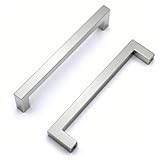 Drenky Möbelgriffe, Schrankgriffe Edelstahl 2 Stück Silber Griffe Küche mit Schraube 160 mm Lochabstand für Küchenschränke, Schublade
