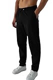 ROSS CAMP Jogginghose Herren – Sporthose Herren Lang Baumwolle, Freizeithose Trainingshose, Sport Hosen Männer, Sweatpants Jogger, Laufhose Baumwoll Breite Modern (Schwarz, 4XL)